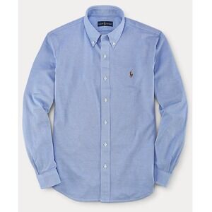 Ralph Lauren Knit Oxford Shirt Blue Cotton Button Down NWT Mens XL Preppy Easter